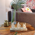 wooden base ceramic for decoration | Showpiece for Home Decoration