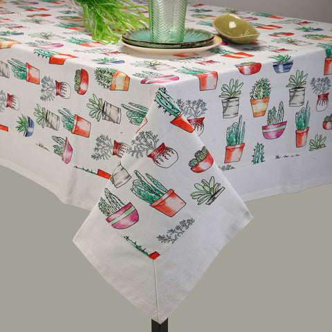 Cactus Printed Cotton Table Cover