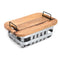 Wooden Chopping Board with Storage Basket 